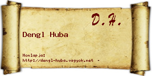 Dengl Huba névjegykártya